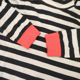 A.P.C. フランス製 コットン ボーダー サイズS 長袖Ｔシャツ カットソー ロンＴ アイボリー ブラック レディース アーペーセー【中古】6-0813M∞