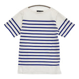SAINT JAMES バスクシャツ　ボーダー フランス製 半袖Ｔシャツ カットソー ホワイト ブルー レディース セントジェームス【中古】6-0607S♪