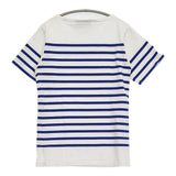 SAINT JAMES バスクシャツ　ボーダー フランス製 半袖Ｔシャツ カットソー ホワイト ブルー レディース セントジェームス【中古】6-0607S♪