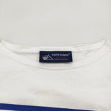 SAINT JAMES バスクシャツ　ボーダー フランス製 半袖Ｔシャツ カットソー ホワイト ブルー レディース セントジェームス【中古】6-0607S♪