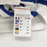 SAINT JAMES バスクシャツ　ボーダー フランス製 半袖Ｔシャツ カットソー ホワイト ブルー レディース セントジェームス【中古】6-0607S♪