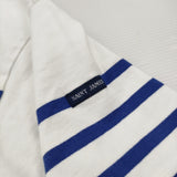 SAINT JAMES バスクシャツ　ボーダー フランス製 半袖Ｔシャツ カットソー ホワイト ブルー レディース セントジェームス【中古】6-0607S♪