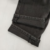 YANUK 金子綾コラボ ハイライズスリムテーパードパンツ サイズ25 定価27500円 57183509 デニムパンツ ブラック レディース ヤヌーク【中古】6-0619G♪
