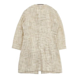 theory luxe MANAMI S FLIPP コットンツイード サイズ38 ノーカラー コート アイボリー レディース セオリーリュクス【中古】6-0926M∞