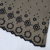 nume 裾刺繍 カットワーク ワンピース カーキ レディース ヌメ【中古】6-0805M∞
