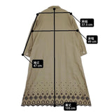 nume 裾刺繍 カットワーク ワンピース カーキ レディース ヌメ【中古】6-0805M∞