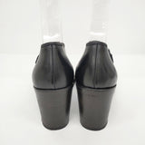 MARGARET HOWELL レザー ストラップ 37 イタリア製 578-270441 牛革 サンダル クロ レディース マーガレットハウエル【中古】6-0528S◎