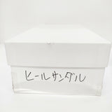 MARGARET HOWELL レザー ストラップ 37 イタリア製 578-270441 牛革 サンダル クロ レディース マーガレットハウエル【中古】6-0528S◎