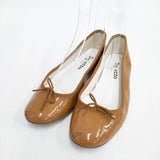 repetto CENDRILLON サンドリオン エナメル バレエシューズ サイズ38 フランス製 バレエシューズ キャメル レディース レペット【中古】6-0702G◎