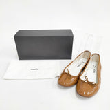 repetto CENDRILLON サンドリオン エナメル バレエシューズ サイズ38 フランス製 バレエシューズ キャメル レディース レペット【中古】6-0702G◎