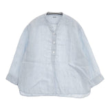 MARGARET HOWELL 589-7153004 リネン プルオーバー サイズF ブラウス シャツ ライトブルー レディース マーガレットハウエル【中古】6-0926M∞