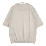 MARGARET HOWELL 589-7162001 コットン サイズF 半袖 セーター ニット ベージュ レディース マーガレットハウエル【中古】6-0813M∞