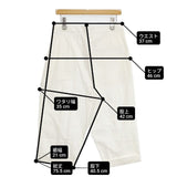 STUDIO NICHOLSON MONTI ボリュームプリーツパンツ SN-618 サイズ0 クロップドパンツ オフホワイト レディース スタジオ ニコルソン【中古】6-0926M∞