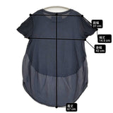 KRISTENSEN DU NORD シルク コットン 切り替え サイズ2 F110 半袖Ｔシャツ カットソー ネイビー レディース クリステンセン ドゥ ノルド【中古】6-0607S♪