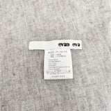 evam eva リネンカシミヤ ダイアゴナルストール 定価28600円 E193G061 無地 ストール ライトグレー レディース エヴァムエヴァ【中古】6-0521G◎
