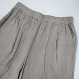 evam eva linen tuck pants リネン タックパンツ サイズ2 定価23100円 E233T015 パンツ 23AW グレージュ レディース エヴァムエヴァ【中古】6-0926M∞