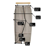 evam eva linen tuck pants リネン タックパンツ サイズ2 定価23100円 E233T015 パンツ 23AW グレージュ レディース エヴァムエヴァ【中古】6-0926M∞