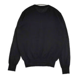 SLOANE 14G天竺 コットン クルーネック 定価25300円 サイズ3 SL8S-554 セーター ニット ブラック レディース スローン【中古】6-0813M∞