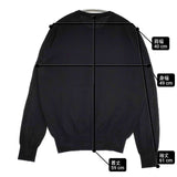 SLOANE 14G天竺 コットン クルーネック 定価25300円 サイズ3 SL8S-554 セーター ニット ブラック レディース スローン【中古】6-0813M∞