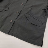 MHL. LIGHT COTTON LINEN POPLIN 595-9152505 サイズ1 定価20900円 コットンリネン 半袖シャツ ブラック レディース エムエイチエル【中古】6-0607S♪