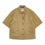 MHL. LIGHT COTTON LINEN POPLIN 595-9152505 サイズ1 定価20900円 コットンリネン 半袖シャツ ベージュ レディース エムエイチエル【中古】6-0607S♪