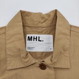 MHL. LIGHT COTTON LINEN POPLIN 595-9152505 サイズ1 定価20900円 コットンリネン 半袖シャツ ベージュ レディース エムエイチエル【中古】6-0607S♪