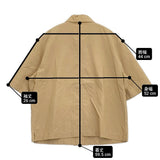 MHL. LIGHT COTTON LINEN POPLIN 595-9152505 サイズ1 定価20900円 コットンリネン 半袖シャツ ベージュ レディース エムエイチエル【中古】6-0607S♪