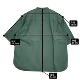 MHL. COMPACT COTTON POPLIN 595-0152508 サイズ1 プルオーバー バンドカラー 半袖シャツ 20SS グリーン レディース エムエイチエル【中古】6-0607S♪