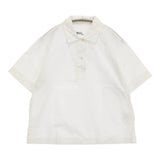 MHL. コットンリネン プルオーバー 595-1152503 サイズ1 半袖シャツ ホワイト レディース エムエイチエル【中古】6-0607S♪