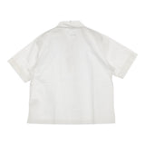 MHL. コットンリネン プルオーバー 595-1152503 サイズ1 半袖シャツ ホワイト レディース エムエイチエル【中古】6-0607S♪
