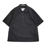MHL. コットンリネン プルオーバー 595-1152503 サイズ1 半袖シャツ 21SS ブラック レディース エムエイチエル【中古】6-0607S♪