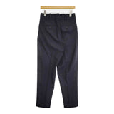 MARGARET HOWELL SUMMER WOOL POPLIN TROUSERS サイズ1 サマーウールスラックス パンツ 25AW ブラック レディース マーガレットハウエル【中古】6-0619G♪