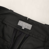 MARGARET HOWELL SUMMER WOOL POPLIN TROUSERS サイズ1 サマーウールスラックス パンツ 25AW ブラック レディース マーガレットハウエル【中古】6-0619G♪
