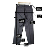 IENA Organic Wool ストレートパンツ ウールパンツ 定価17600円 センタープレススラックス パンツ チャコールグレー レディース イエナ【中古】6-1014T∞