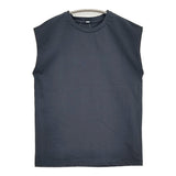 YLEVE ORGANIC COTTON BIO N/S オーガニックコットン ノースリーブ カットソー ネイビー レディース イレーヴ【中古】6-0607S♪