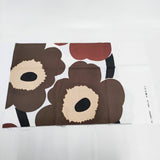 marimekko unikko ウニッコ ハギレ 約140×45cm 生地 チャ シロ レディース マリメッコ【中古】6-0521G◎