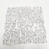 mina perhonen 未使用 tulipani リネン 定価3300円 zs7403 ハンカチ シロ コン レディース ミナペルホネン【中古】6-0521G◎