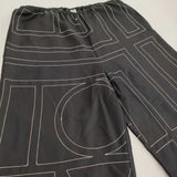 TOTEME Monogram silk pj bottoms 34 定価114950円 アダムエロペ取扱 シルク イージー パンツ 25AW ブラック レディース トーテム【中古】6-0603M♪