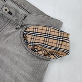 BURBERRY BLACK LABEL サイズ73 コットン ストレッチ デニムパンツ グレー メンズ バーバリーブラックレーベル【中古】6-0816G∞