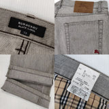BURBERRY BLACK LABEL サイズ73 コットン ストレッチ デニムパンツ グレー メンズ バーバリーブラックレーベル【中古】6-0816G∞