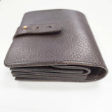 ARTS&SCIENCE jabara short wallet レザー 革 二つ折り財布 チャ レディース アーツ&サイエンス【中古】6-0528G◎