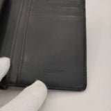 genten カットワークレザー 革 小銭入れあり 二つ折り財布 ブラック レディース ゲンテン【中古】6-0628G∞
