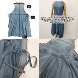 45R/45rpm 麦比古デニムのラップドレス（淡） 定価62700円 ワンピース 26SS ライトブルー レディース フォーティーファイブアールピーエム【中古】6-0603S♪