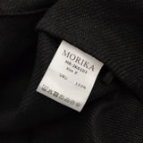 MORIKA モリカ リネン100% 日本製 MRJK6103 サイズF テーラードジャケット ブラック レディース【中古】6-0612M♪