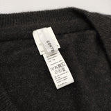 YAECA CONTEMPO Cashmere 14G Knit UV Neck サイズM カシミヤ100% 定価52800円 セーター ニット チャコールグレー レディース ヤエカコンテンポ【中古】6-0916T♪