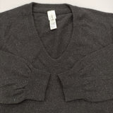 YAECA CONTEMPO Cashmere 14G Knit UV Neck サイズM カシミヤ100% 定価52800円 セーター ニット チャコールグレー レディース ヤエカコンテンポ【中古】6-0916T♪