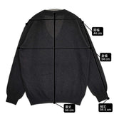 YAECA CONTEMPO Cashmere 14G Knit UV Neck サイズM カシミヤ100% 定価52800円 セーター ニット チャコールグレー レディース ヤエカコンテンポ【中古】6-0916T♪