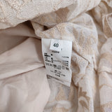 mina perhonen shadow aes5448M サイズ40 定価88000円 刺繍 レース ギャザー スカート 26SS ecru ライトピンク レディース ミナペルホネン【中古】6-0603M♪