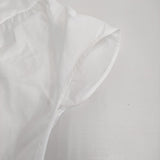mina perhonen light wind ヨークギャザーブラウス 36/38 定価55000円 aes1428 コットンシルク 26SS ホワイト レディース ミナペルホネン【中古】6-0603S♪