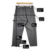 YAECA CONTEMPO 2WAY PANTS WIDE TAPERED 01611 サイズM テーパード パンツ グレー M.GREY レディース ヤエカ【中古】6-1003G∞